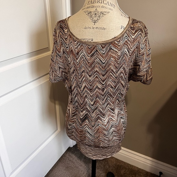 Brown sweater, Chevron, print - Picture 3 of 7